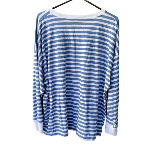 I.Crew size 3X striped long sleeve boxy tee FLAW - Picture 2 of 6